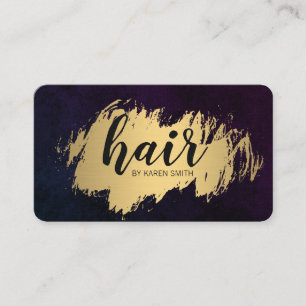 Gold Brushed Hair Logo Business Card