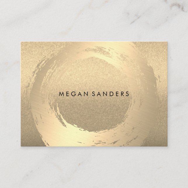 Gold Brushed / Lux Glitter Business Card (Front)