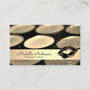 Gold Brushed   Makeup Palette   Kiss Business Card