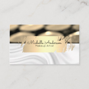 Gold Brushed   Makeup Palette   Silk Drapery Business Card