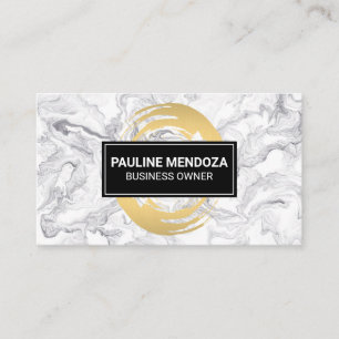 Gold Brushed   Marble Background Business Card