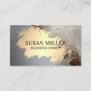 Gold Brushed Modern Stylish Business Card