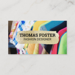 Gold Brushed   Rack of Clothes Business Card