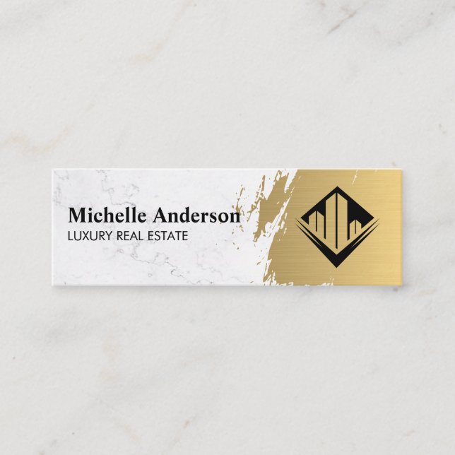 Gold Brushed | Wardrobe Artist | Real Estate Agent Mini Business Card (Front)