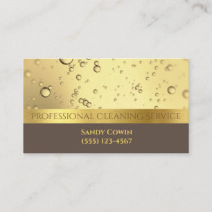 Gold Bubbles Professional Cleaning Services Business Card