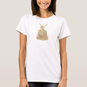 Gold Buddha Religion Buddahism Rhinestones Jewelle T-Shirt