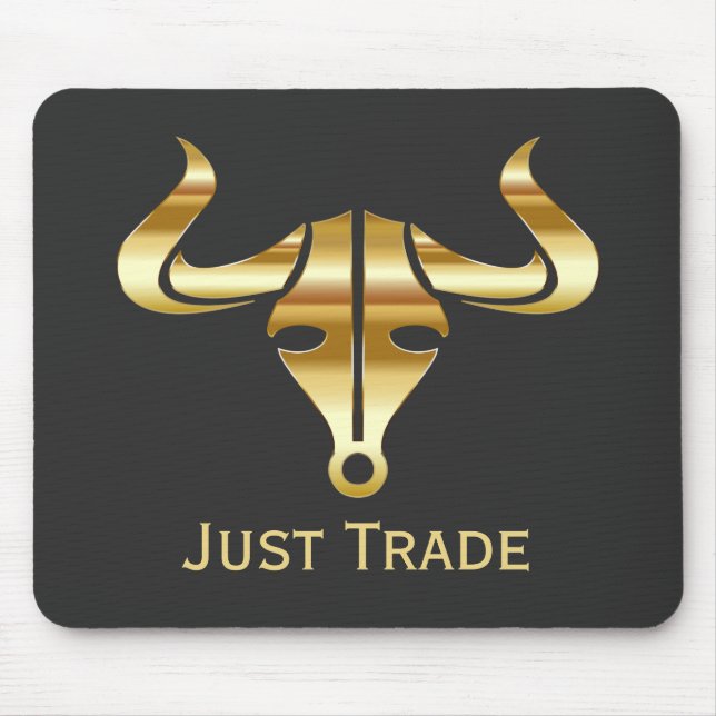 Gold Bull Just Trade Mouse Mat (Front)