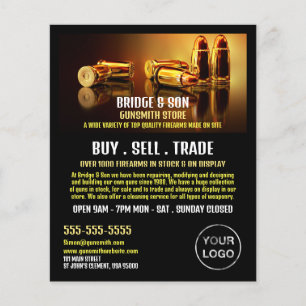 Gold Bullets, Gunsmith, Gunstore Advertising Flyer