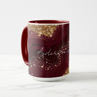 Gold Burgundy Luxury Trendy Collection Mug