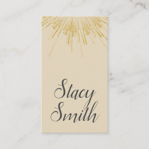 Gold Burst   Beige / Grey Business Card