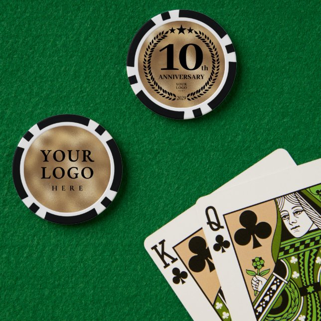 Gold Business 10th Anniversary Poker Chips (Poker Table (Double))