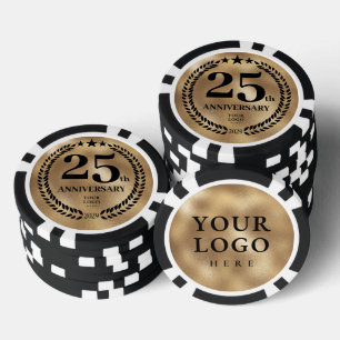 Gold Business 25th Anniversary Poker Chips