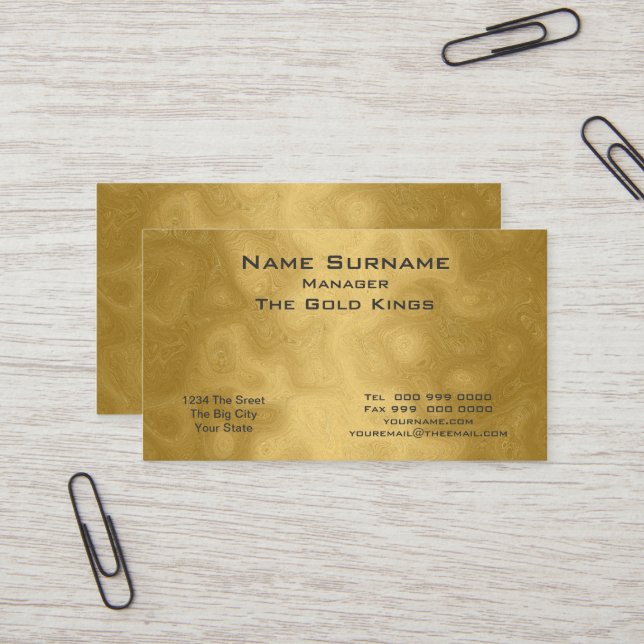 Gold business  Business Card (Front/Back In Situ)
