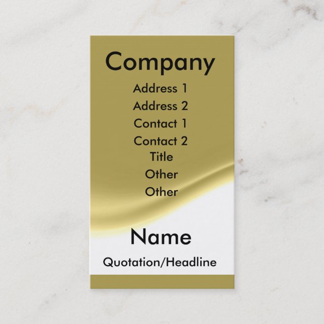 Gold Business Cards (Front)