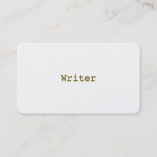 Gold Business Cards Minimalist Raised Look Writer