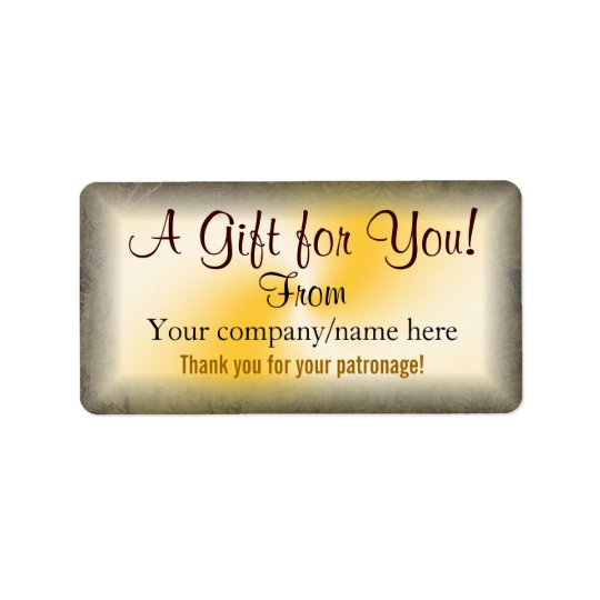 Gold Business Gift Labels
