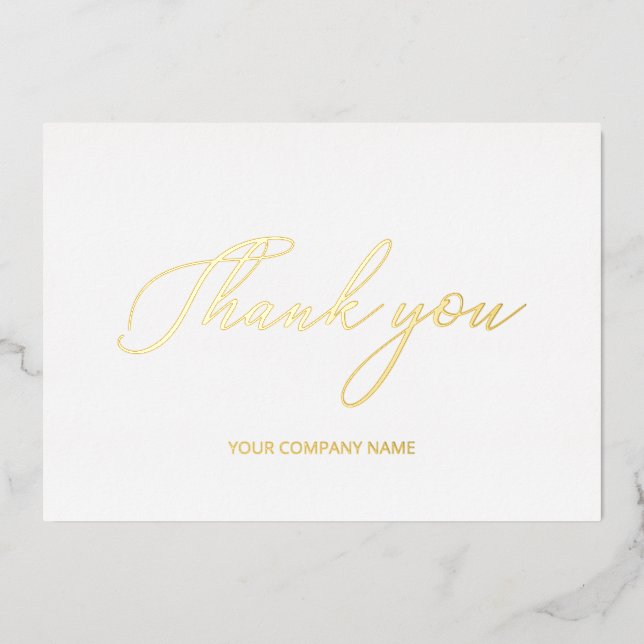Gold Business Logo Thank you Package Insert card (Front)