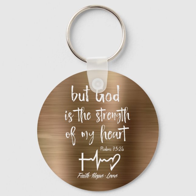 Gold But God Psalms Bible Verse Key Ring (Front)