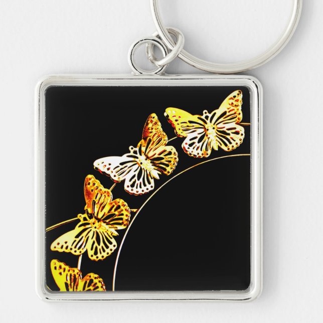 Gold Butterflies Key Ring (Front)