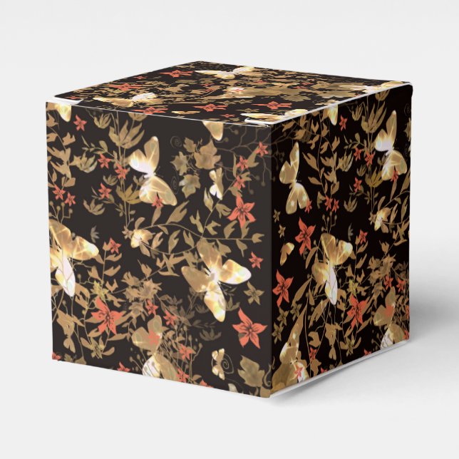 Gold butterfly favour box (Front Side)