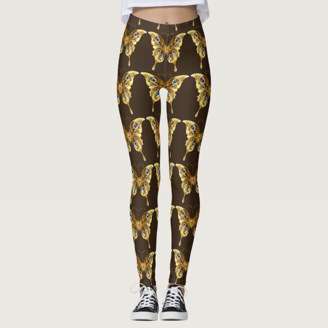 gold butterfly leggings (Front)