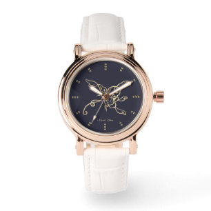 Gold Butterfly Luxury Watch
