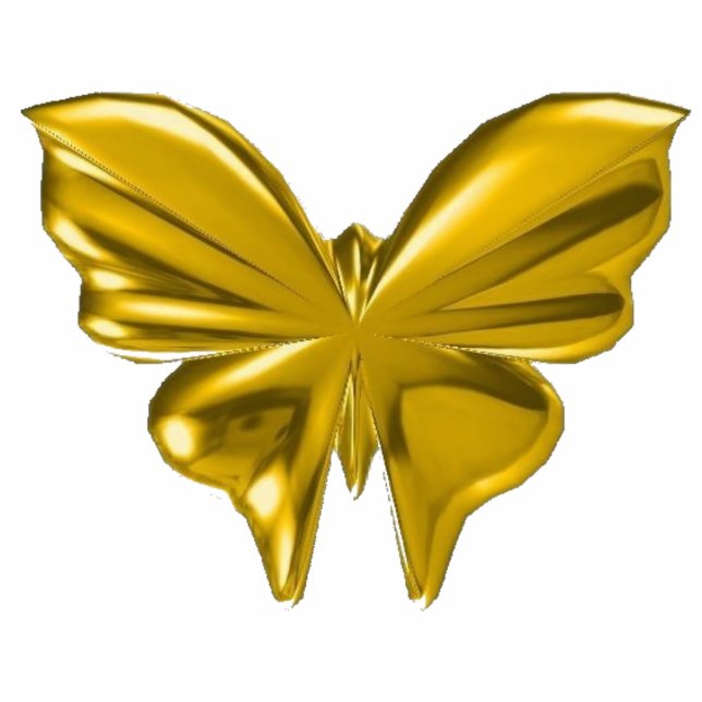 Gold Butterfly Standing Photo Sculpture (Front)