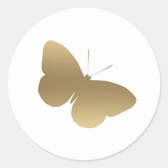 Gold Butterfly Sticker (Front)