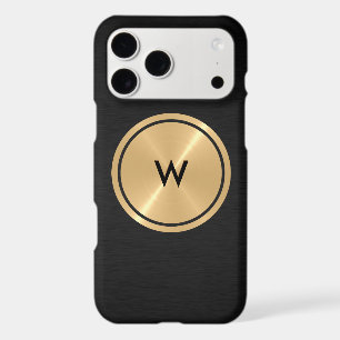 Gold Button and Black Stainless Steel Metal