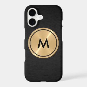 Gold Button and Black Stainless Steel Metal