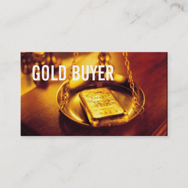 Gold Buyer Jewellery Silver Coins Business Card (Front)