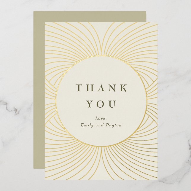 Gold Byzantine Foil Thank You (Front/Back)