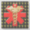 Gold Caduceus And Medical Cross