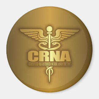Gold Caduceus (CRNA) Magnet
