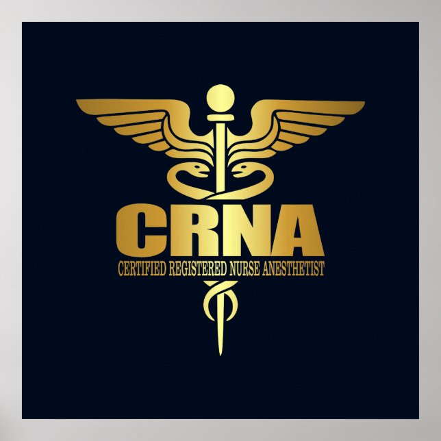 Gold Caduceus (CRNA) Poster (Front)