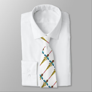 GOLD CADUCEUS,DOCTOR MEDICAL SYMBOL , White Tie