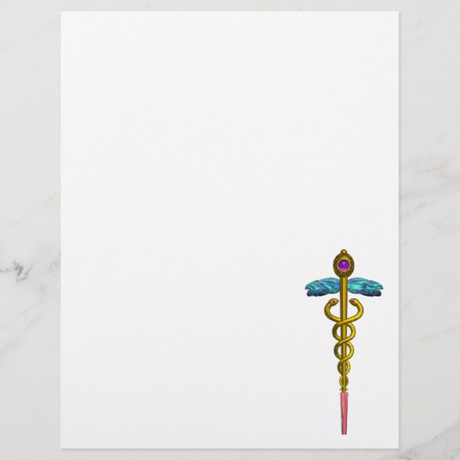 GOLD CADUCEUS MEDICAL SYMBOL (Front)