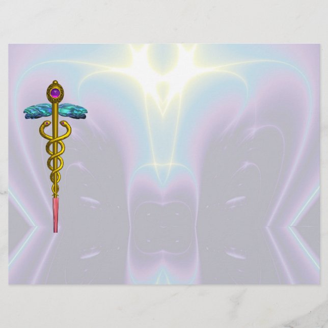 GOLD CADUCEUS MEDICAL SYMBOL (Front)