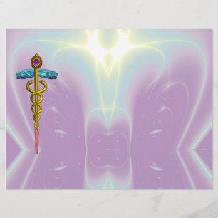 GOLD CADUCEUS MEDICAL SYMBOL