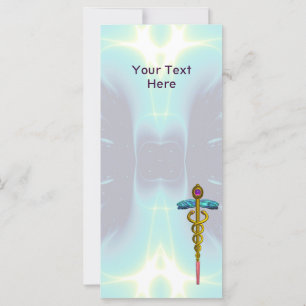 GOLD CADUCEUS MEDICAL SYMBOL