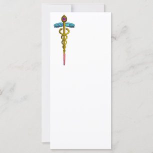 GOLD CADUCEUS Medical Symbol