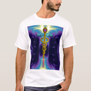 GOLD CADUCEUS MEDICAL SYMBOL T-Shirt
