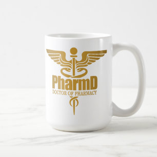 Gold Caduceus (PharmD) Coffee Mug