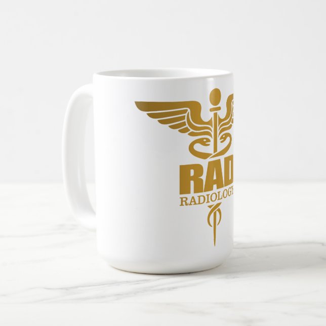 Gold Caduceus (Radiology) Coffee Mug (Front Left)