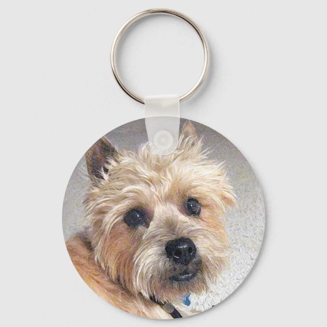 Gold Cairn Terrier Key Ring (Front)