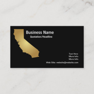 Gold California State Business Card