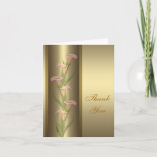Gold Calla Lily Thank You Card