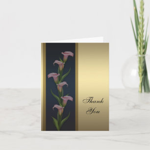 Gold Calla Lily Thank You Cards