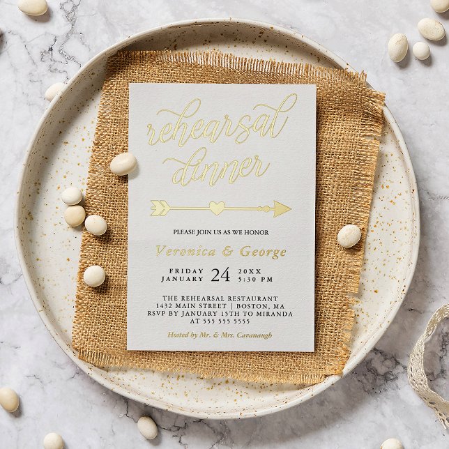 Gold Calligraphy & Heart Arrow Rehearsal Dinner (Creator Uploaded)
