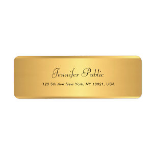 Gold Calligraphy Name Text Professional Modern